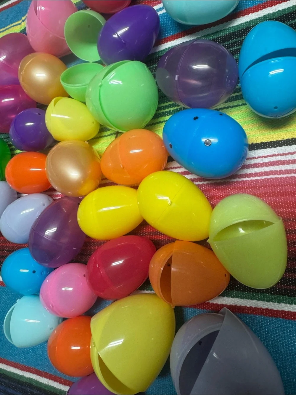 Colorful Plastic Easter Egg Party Favor Set - Assorted Colors 33 pieces